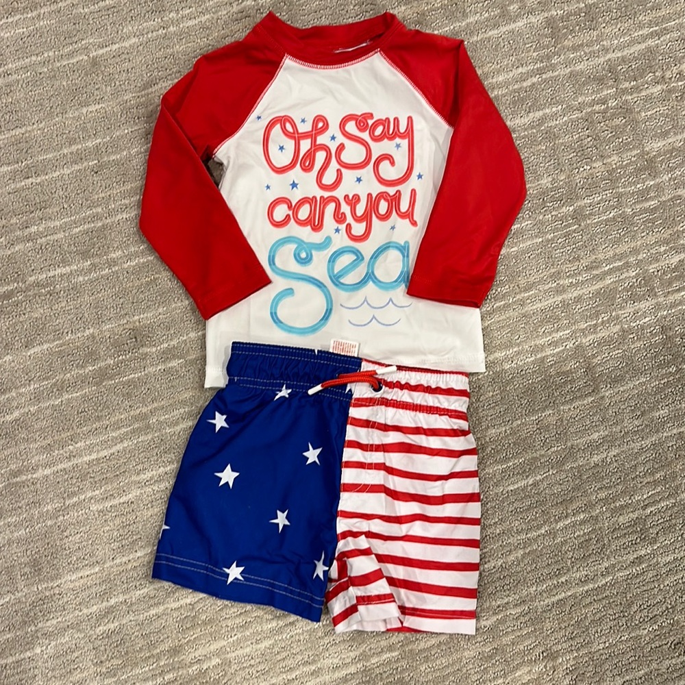 Kids Patriotic swim set